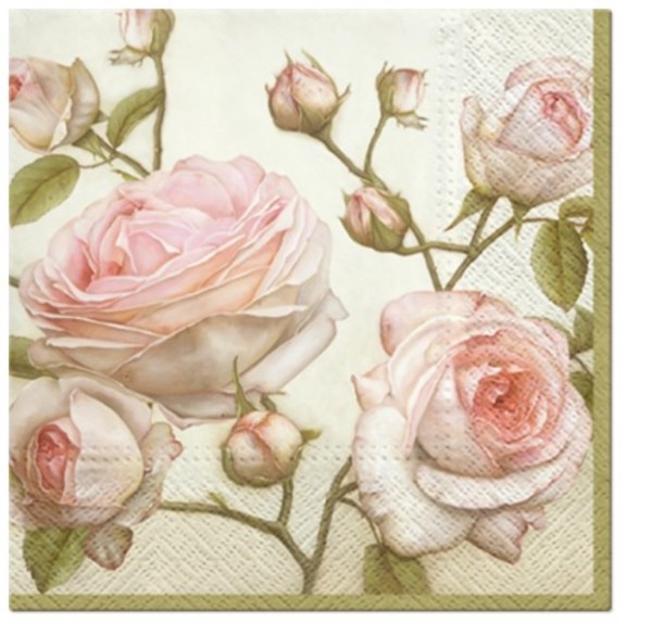 Servietten Lunch 20x Beauty Roses, 33x33cm