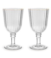 2er Set Gläser aus Acryl 460ml, gold
