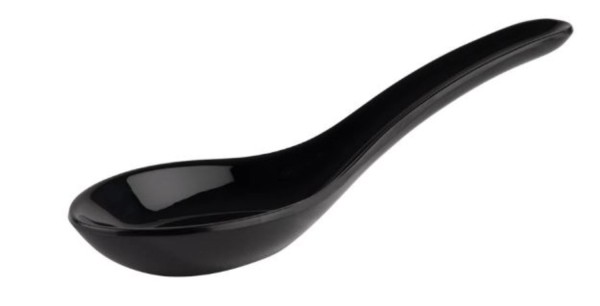 Fingerfoodlöffel Friendly aus PET, schwarz, L13.5cm H4.5cm