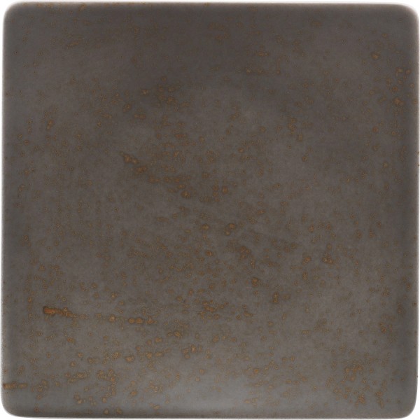 Pottery Unique Darkgrey Teller halbtief quadr. coupe 12cm