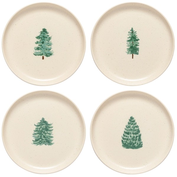 Pacifica 4er Set Salat u. Dessertteller 22.4cm christ. tree