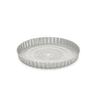 Backform geriffelt mit herausnehmbarem Boden D24cm Edelstahl