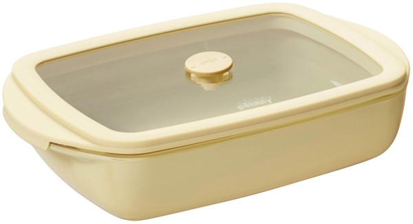 Auflaufform mit Frischhaltedeckel 0.8l 14.6x23.5cm eggshell