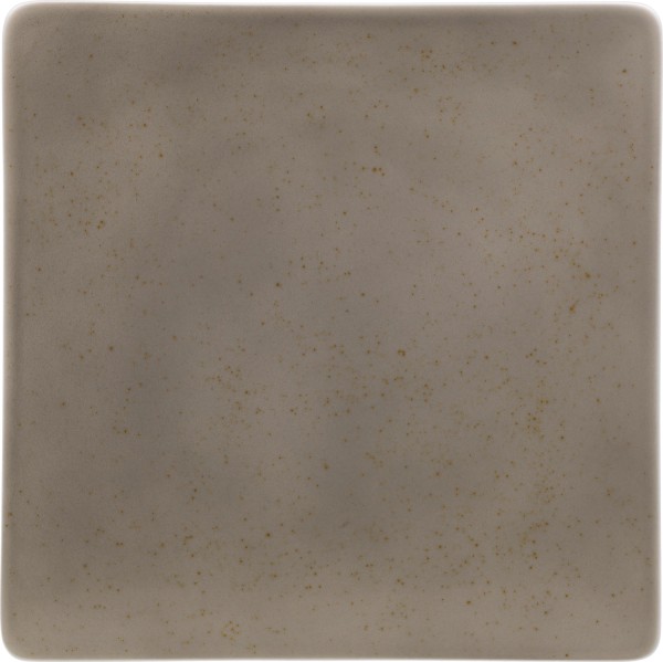 Pottery Unique Lightgrey Teller flach quadratisch coupe 20cm