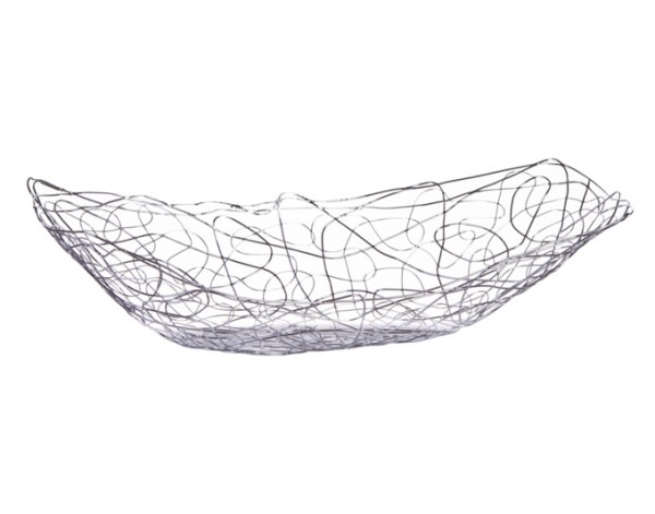 Fruchtschale Metall lang 33cm