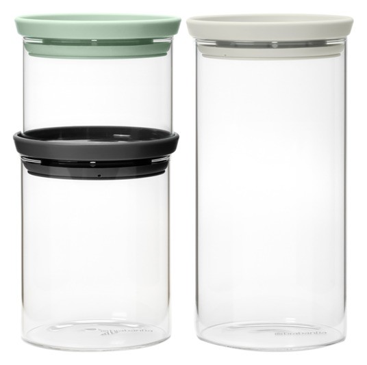 Glasdose stapelbar 3tlg.
