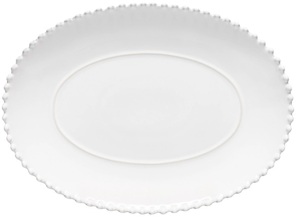 Pearl Platte oval 34.2x25cm H3.5cm weiss