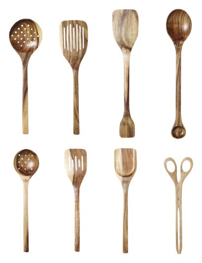 Holz-Utensilien im Set 8Stk.