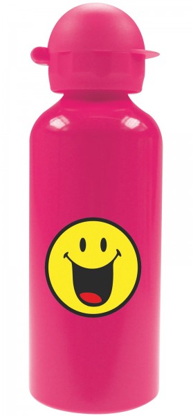 Smiley Flasche Emoticon fuchsia, Aluminium, 60cl