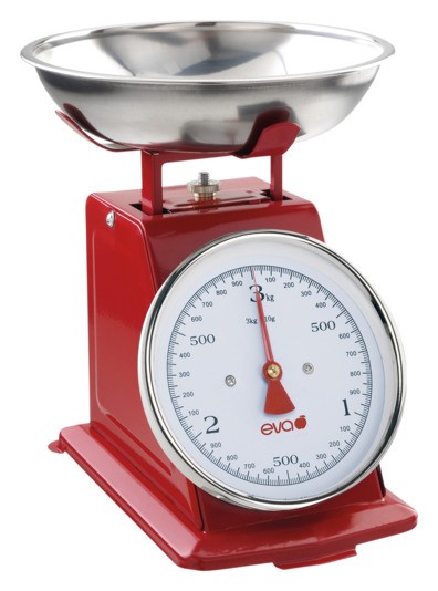 Küchenwaage Retro rot 3kg