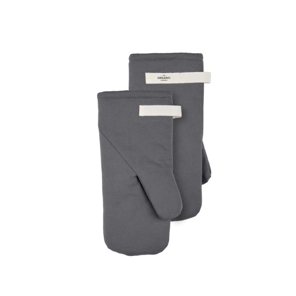 Ofenhandschuhe 15x31cm dark grey Biobaumwolle