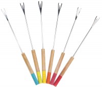 6er Set Fonduegabel assort. 25cm Ø1cm