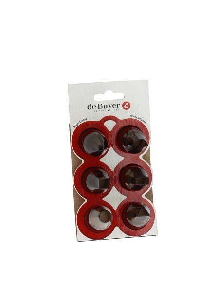 Geometrisch Set, 6 Tüllen aus Tritan mit Sockel