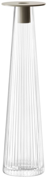 Beacon Kerzenständer H34cm clear concrete grey