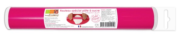 Rolle für Zuckerpaste D3cm x 16cm rosa