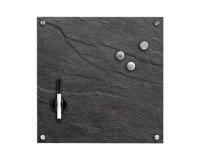 Memobord Glas Schiefer 40x40cm