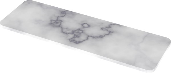 Decò Platte rechteckig, 20x60cm, marmorweiss