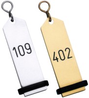 Hotel-Schlüsselanhänger 10 cm, Leichtmetall Eloxiert Silber,