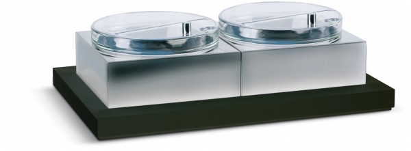 2tlg. Zeta Thermoschalen Set Salat 55x34.5cm schwarz