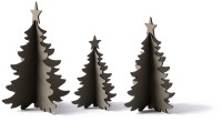 3er Set Weihnachtsbaum 9,12,14cm grau
