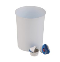 Tischeimer weiss ohne Deckel D11cm, H14cm, 0.9lt