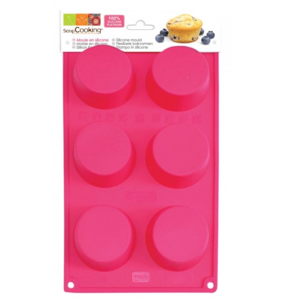6er Silikonbackform Muffins
