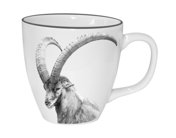 Tasse Steinbock 0.3 l weiss
