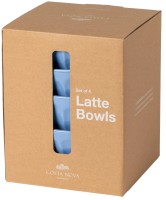Latte Bowls Set 4 Latte Schalen 15 cornflower blue