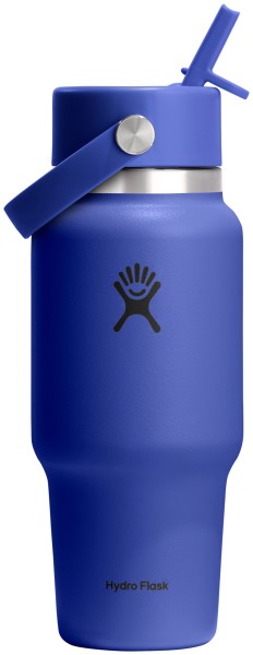 Trinkflasche Travel Wide Flex Deckel Strohhalm 700ml capri b