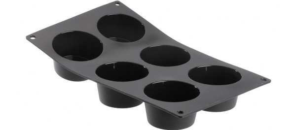 Moul Flex Backform 17.5x30cm für 6 Muffins D:7.2cm H: 3cm