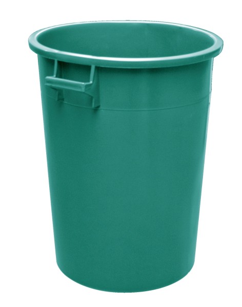 Müllbehälter zylindrisch 100lt, schwarz