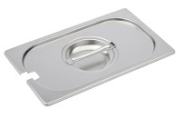 GN Deckel 1/4 Edelstahl mit Löffelausparung