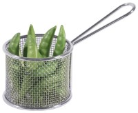 Servier u. Frittierkorb rund 18/10 8.5x7.5 cm
