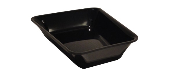 Salatschüssel gerundet 15Grad 26.5x26.5x8cm schwarz