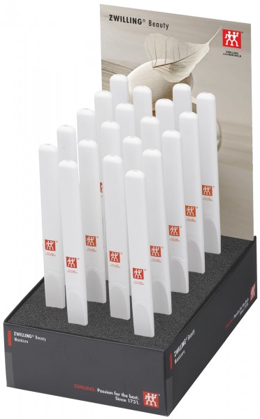Display 20 Stk. Cera File Nagelfeilen, weiss