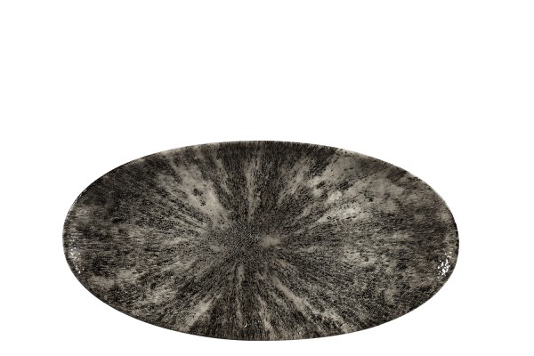 S.P. Stone Quartz Black Platte oval 34.7x17.3cm