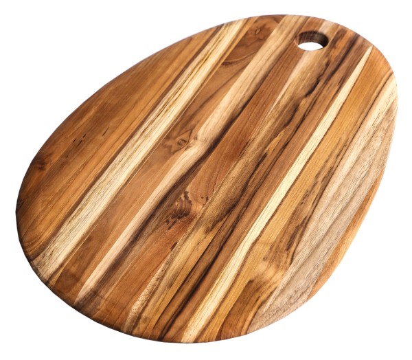 Elegant Schneidbrett oval mit Loch 47x31x1.5cm