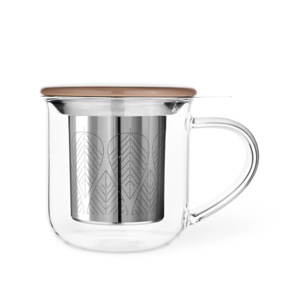 Minima Eva Teetasse mit Infuser 400ml Borosilikat braun