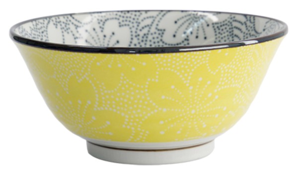 Sakura Schale 14.8x6.8cm schwarz und gelb