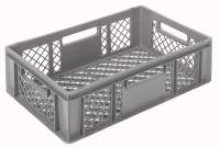 Behälter grau 60x40x17cm Standard Boden und Wände perforiert