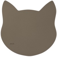 Napfunterlage Katze L 40x30cm grau