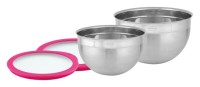 Schüssel-Set m.Glasd. 4tlg sw