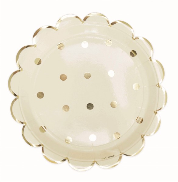 Teller Karton, 8 Stk. "Gold" Ø23cm