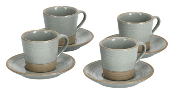 Espressotassen-Set 8tlg grau