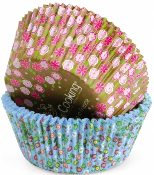 Papierförmchen Blumen, 36Stk