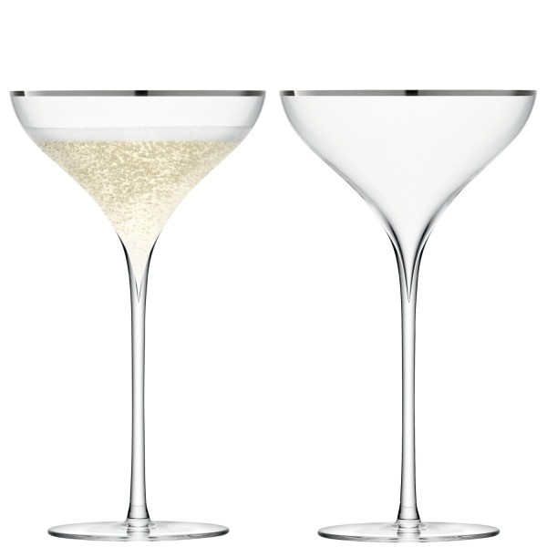 2er Set Savoy Sektschale 250ml transparent