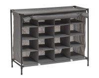 Schuhschrank 16Fächer grau