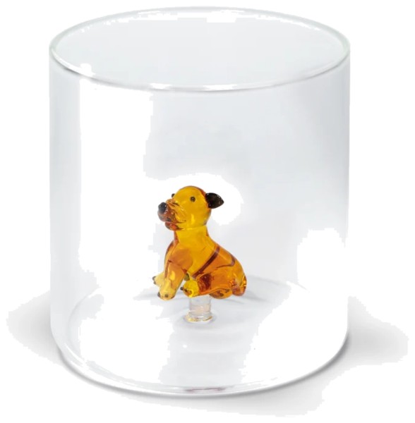 Glas aus Borosilikat 250 ml, Dekor Shar Pei