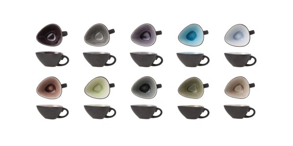 10er Set Streetfood Festival Tassen oval, assort. 5.5cl