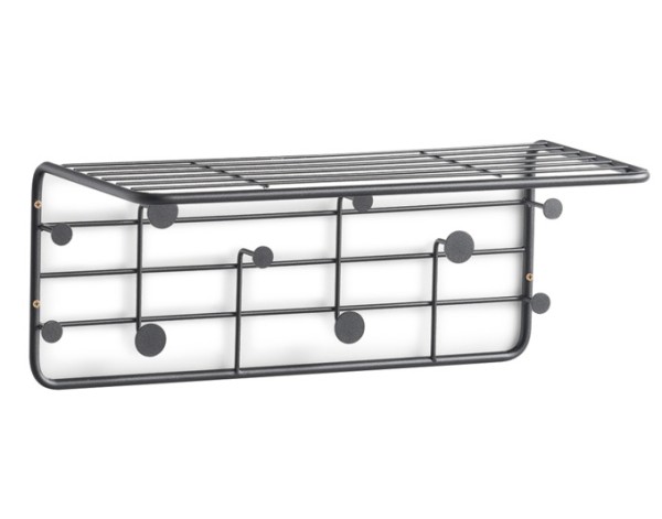Wandgarderobe Metall schwarz
